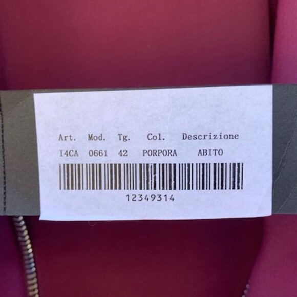 Flavio Castellani Back V Neckline Mink Wool dress NWT - Picture 13 of 15